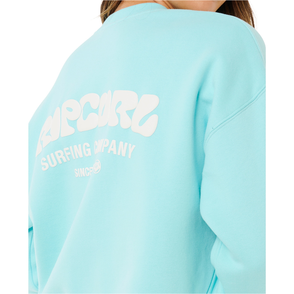 2026 Rip Curl Mujer Surf Puff Inspired Crew 0AMWFL - Light Sea Blue